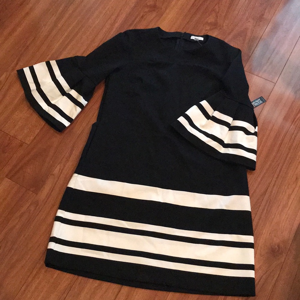 New York & Company black and white striped dress